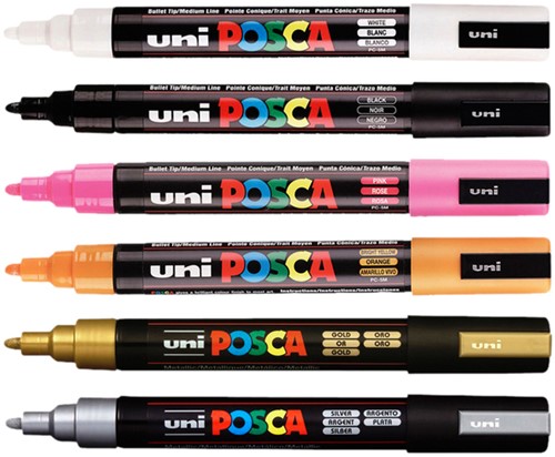 Paintmarker Uni POSCA PC5M M roze 1 Stuk-6