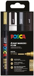 Paintmarker Uni POSCA PC5M M 4st assorti 4 Stuk