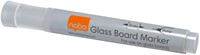 Viltstift Nobo glasbord wit 4 Stuk