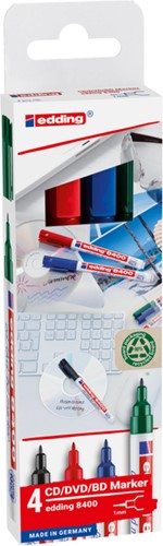 CD marker edding 8400 rond 0.5-1mm assorti 4 Stuk