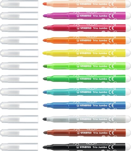 Viltstift STABILO Trio Jumbo 380/12 XL 12st ass 12 Stuk-2