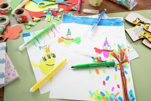 Viltstift STABILO Trio Jumbo 380/12 XL 12st ass 12 Stuk-2