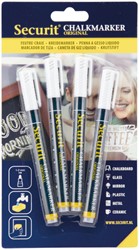 Krijtstift Securit SMA-100 rond wit 1-2mm 4st 4 Stuk