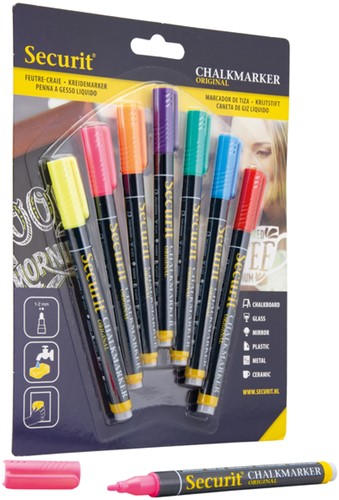 Krijtstift Securit SMA-100 rond ass 1-2mm 7st ass 7 Stuk-2