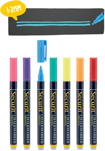 Krijtstift Securit SMA-100 rond ass 1-2mm 7st ass 7 Stuk-4