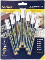 Krijtstift Securit SMA-100 rond 1-2mm wit 7 Stuk