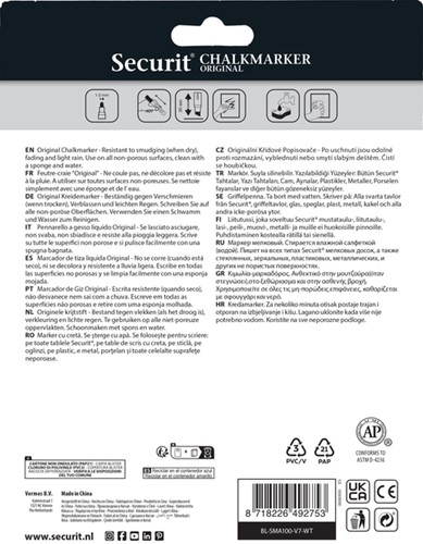 Krijtstift Securit SMA-100 rond 1-2mm wit 7 Stuk-1