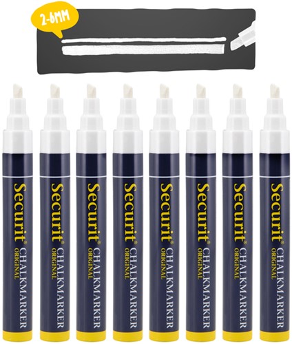 Krijtstift Securit SMA-510 schuin 2-6mm wt 8 Stuk-1