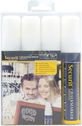 Krijtstift Securit SMA-720 blokpunt 7-15mm wit 4 Stuk