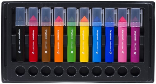 Viltstift Bruynzeel Kids Mega Point 10 kleuren 10 Stuk-2