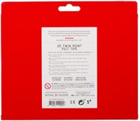 Viltstift Bruynzeel Kids Twin Point 20 kleuren 20 Stuk-3