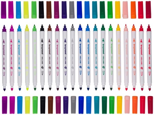 Viltstift Bruynzeel Kids Twin Point 20st ass 20 Stuk-3