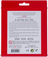 Viltstift Bruynzeel Kids Glitter 6 kleuren 6 Stuk-3