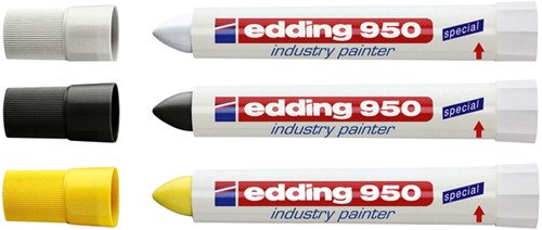 Viltstift edding 950 pasta rond 10mm zwart 1 Stuk-3