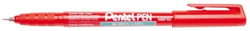 Fineliner Pentel NMF50 F rood 1 Stuk