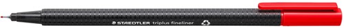 Fineliner Staedtler triplus 334 0.3mm rood 1 Stuk