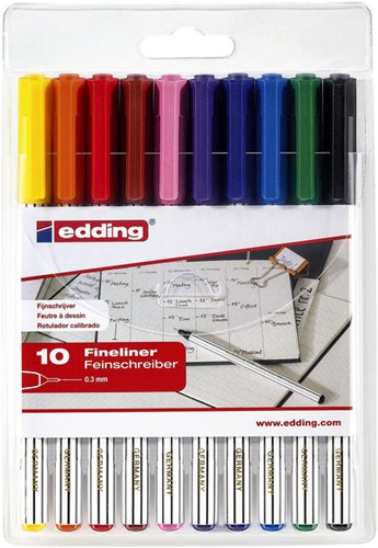 Fineliner edding 89  F assorti 10 Stuk