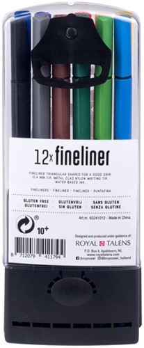 Fineliner Bruynzeel 12 kleuren 12 Stuk-2