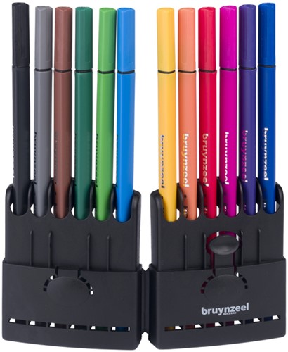 Fineliner Bruynzeel Teens 12st assorti 12 Stuk-3