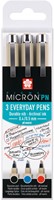 Fineliner Sakura Pigma micron pn 0.4mm ass 3 Stuk