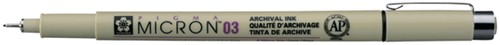 Fineliner Sakura Pigma Micron 03 0.35mm zwart 1 Stuk-2