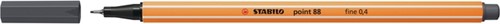 Fineliner STABILO point 88/97 F diepkoud grijs 1 Stuk
