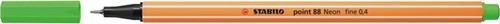 Fineliner STABILO  point 88/033 F neon groen 1 Stuk