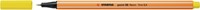 Fineliner STABILO point 88/024 F neon geel 1 Stuk
