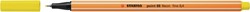 Fineliner STABILO point 88/024 F neon geel 1 Stuk