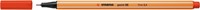 Fineliner STABILO point 88/40 F rood 1 Stuk