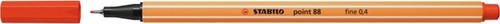 Fineliner STABILO point 88/40 F rood 1 Stuk
