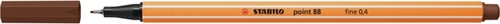 Fineliner STABILO point 88/45 F bruin 1 Stuk