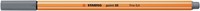 Fineliner STABILO point 88/96 F donkergrijs 1 Stuk