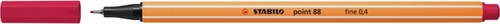 Fineliner STABILO point 88/50 F donkerrood 1 Stuk