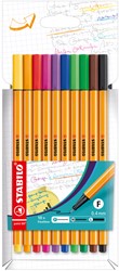 Fineliner STABILO point 88/10 F ass 10st 10 Stuk