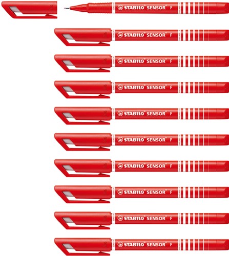 Fineliner STABILO Sensor 189/40 F rood 1 Stuk-3