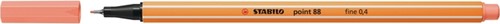 Fineliner STABILO point 88/26 F abrikoos 1 Stuk