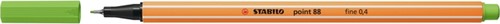 Fineliner STABILO point 88/33 F groen 1 Stuk