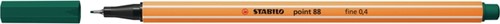 Fineliner STABILO point 88/53 F turquoisegroen 1 Stuk