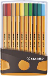 Fineliner STABILO point 88/20 etui dgs/or F ass 20 Stuk