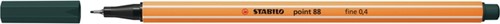 Fineliner STABILO point 88/63 F aardegroen 1 Stuk