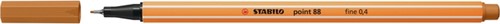 Fineliner STABILO point 88/89 F donker oker 1 Stuk