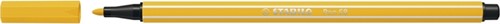 Viltstift STABILO Pen 68/44 M geel 1 Stuk