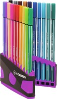 Viltstift STABILO Pen 68/20 antrac/roze etui 20st 20 Stuk-2