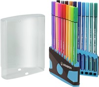Viltstift STABILO Pen 68/20 antrac/turq etui 20st 20 Stuk-2