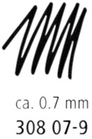 Fineliner Staedtler pigment 308 0.7mm zwart 1 Stuk-4