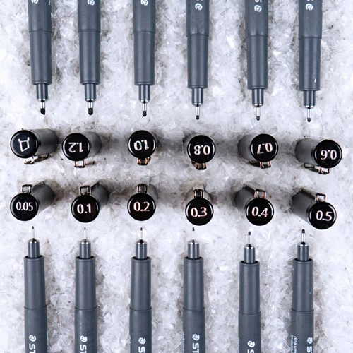 Fineliner Staedtler pigment 308 0.3mm 6 st ass 6 Stuk-3