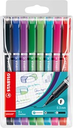 Fineliner STABILO Sensor 189/8 F ass 8st 8 Stuk
