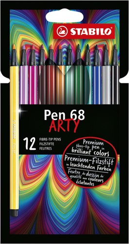 Viltstift STABILO Pen 68/12 Arty M ass 12st 12 Stuk