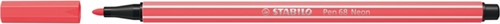 Viltstift STABILO Pen 68/040 M neon rood 1 Stuk
